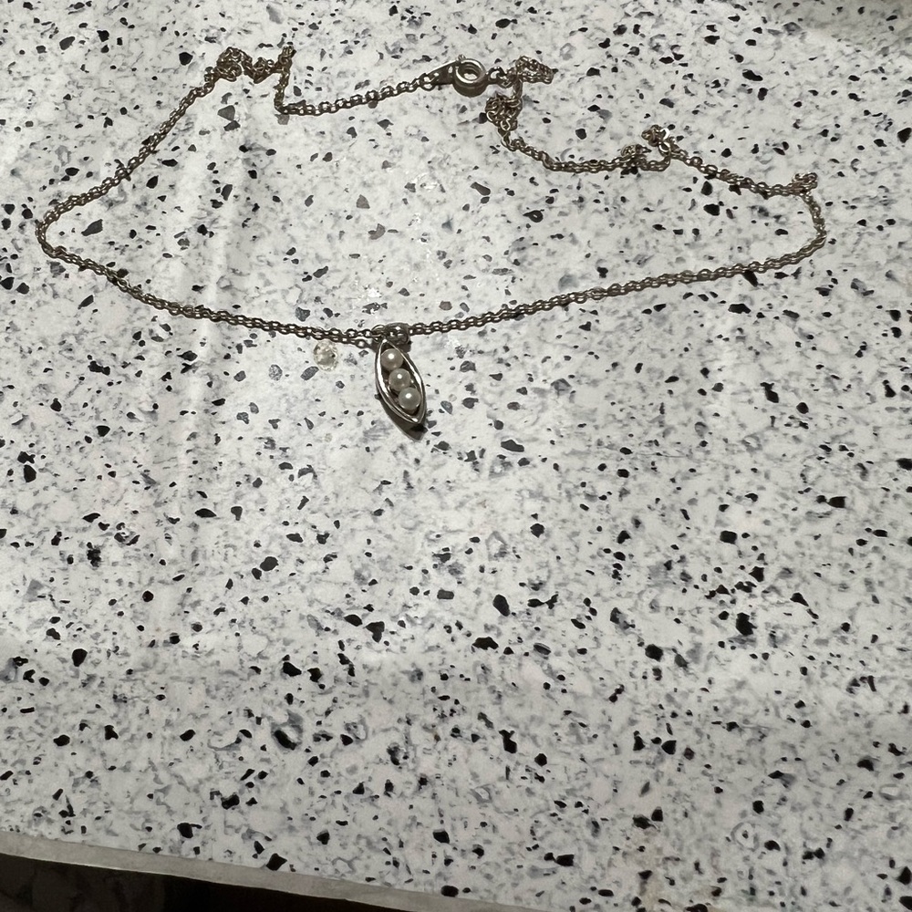 String Silver 925 Stamped Beautiful Necklace - image 1